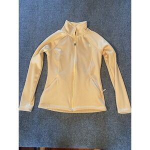 The North Face Agave Jacket Womens Small Yellow Fleece Lined Full Zip Outdoor